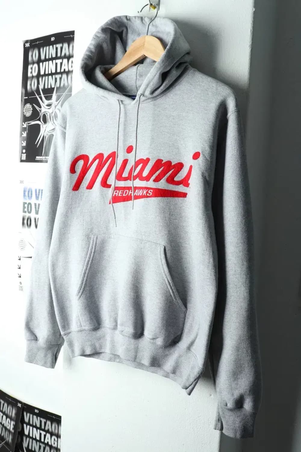 W(S-M) 챔피온 후드티셔츠 레드호크스 기모 그레이-1659D 상품이미지1