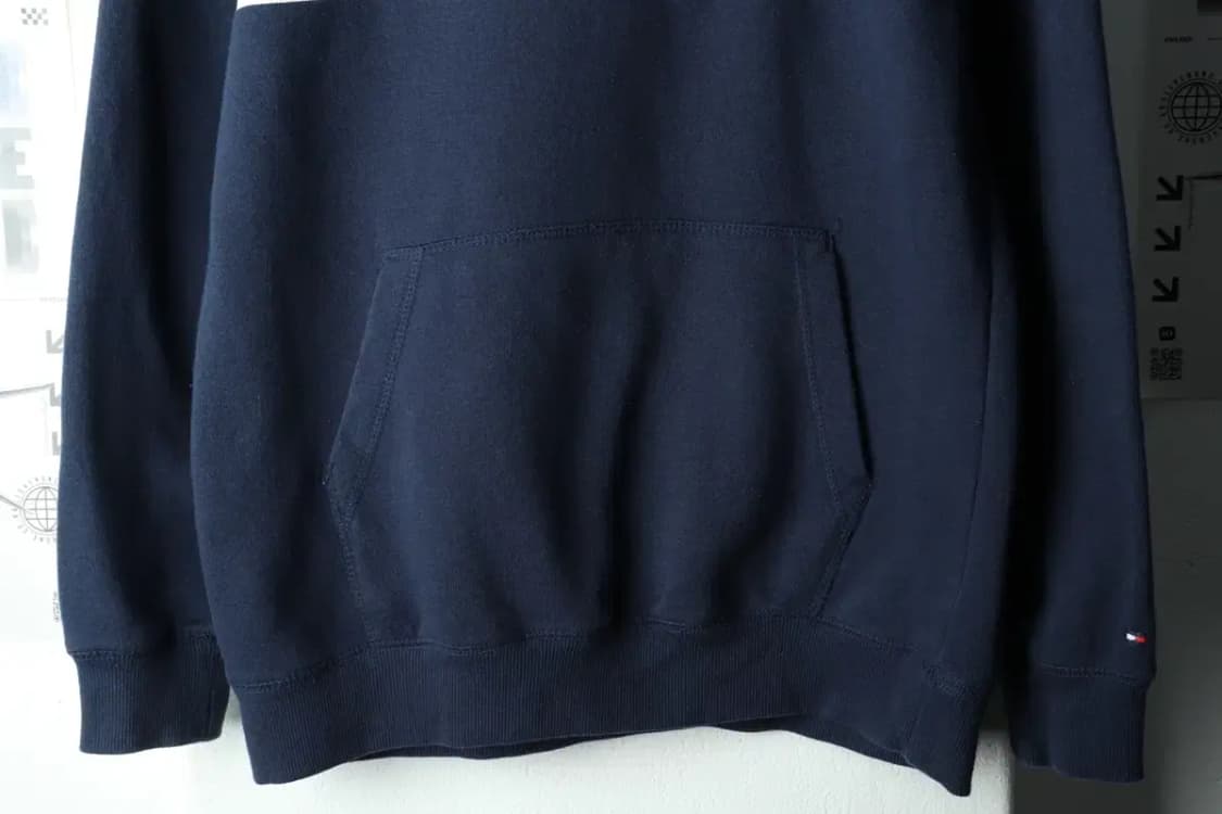 W(M) 타미힐피거 후드티셔츠 빅로고 네이비 기모 올드스쿨-1659E 상품이미지4