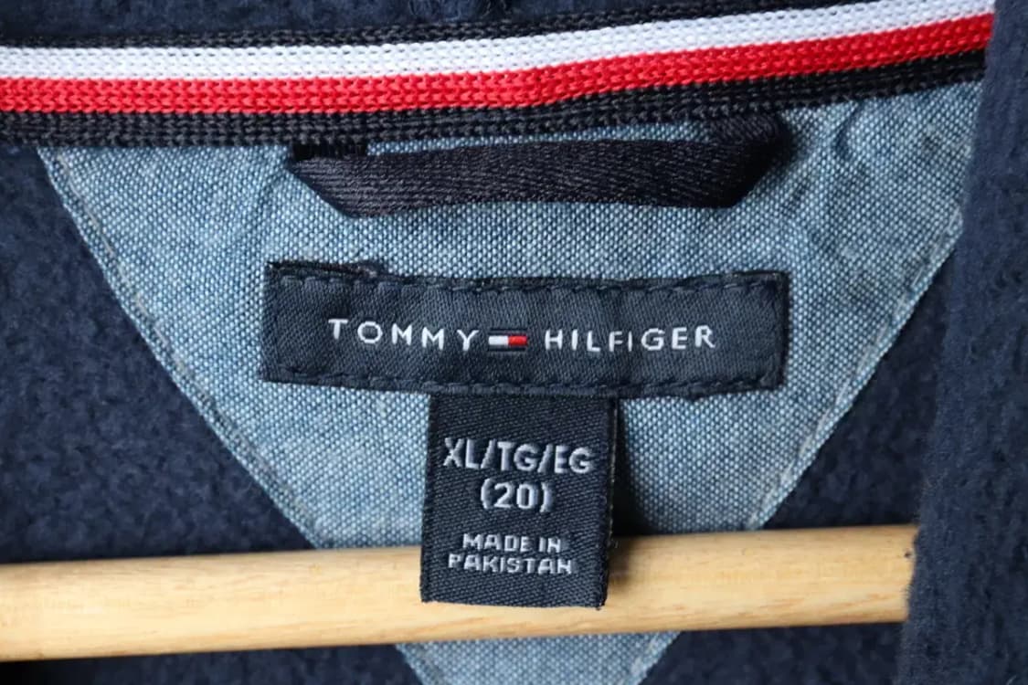 W(M) 타미힐피거 후드티셔츠 빅로고 네이비 기모 올드스쿨-1659E 상품이미지7