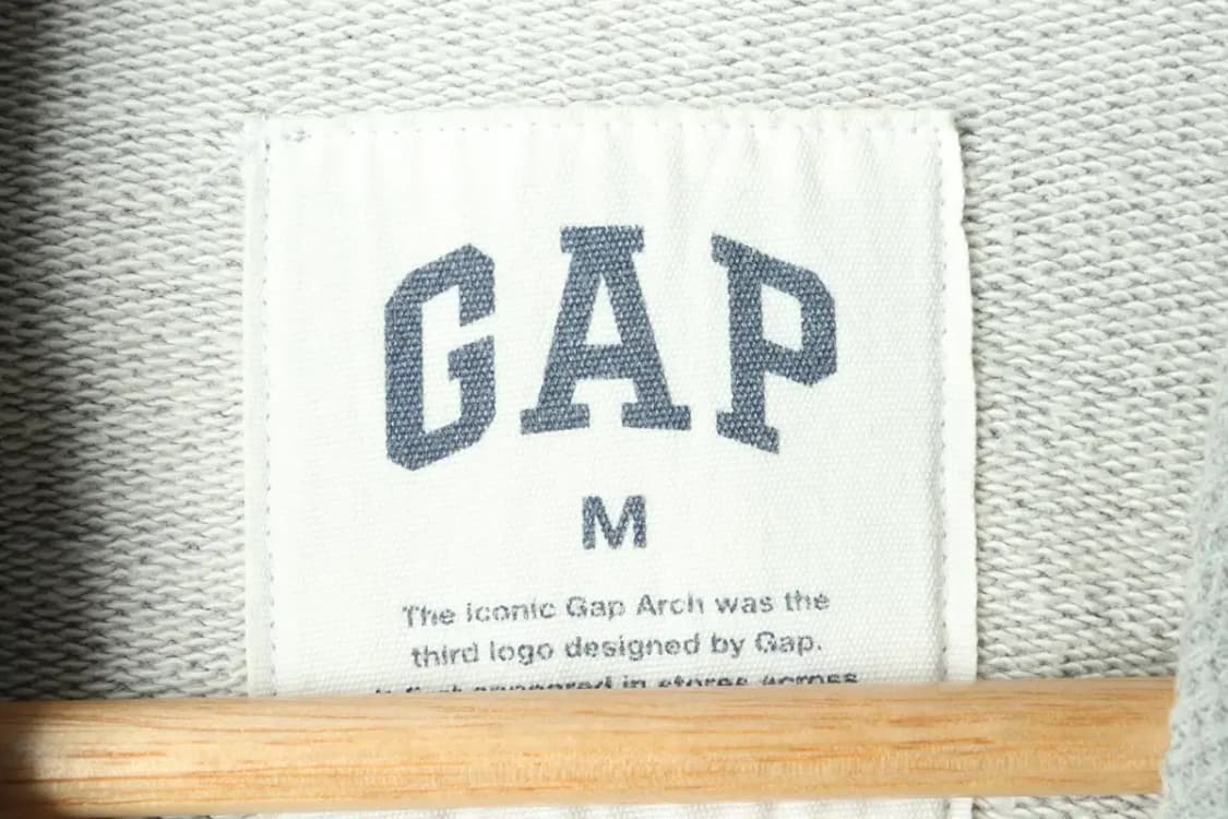 (M-XL) 갭 후드티셔츠 빅로고 그레이 Y2K 희귀 매물-165A0 상품이미지6