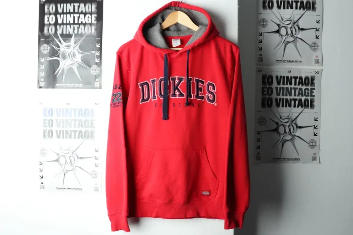 (M-L) 디키즈 후드티셔츠 레드 기모 올드스쿨 희귀 매물-165A1 상품이미지2