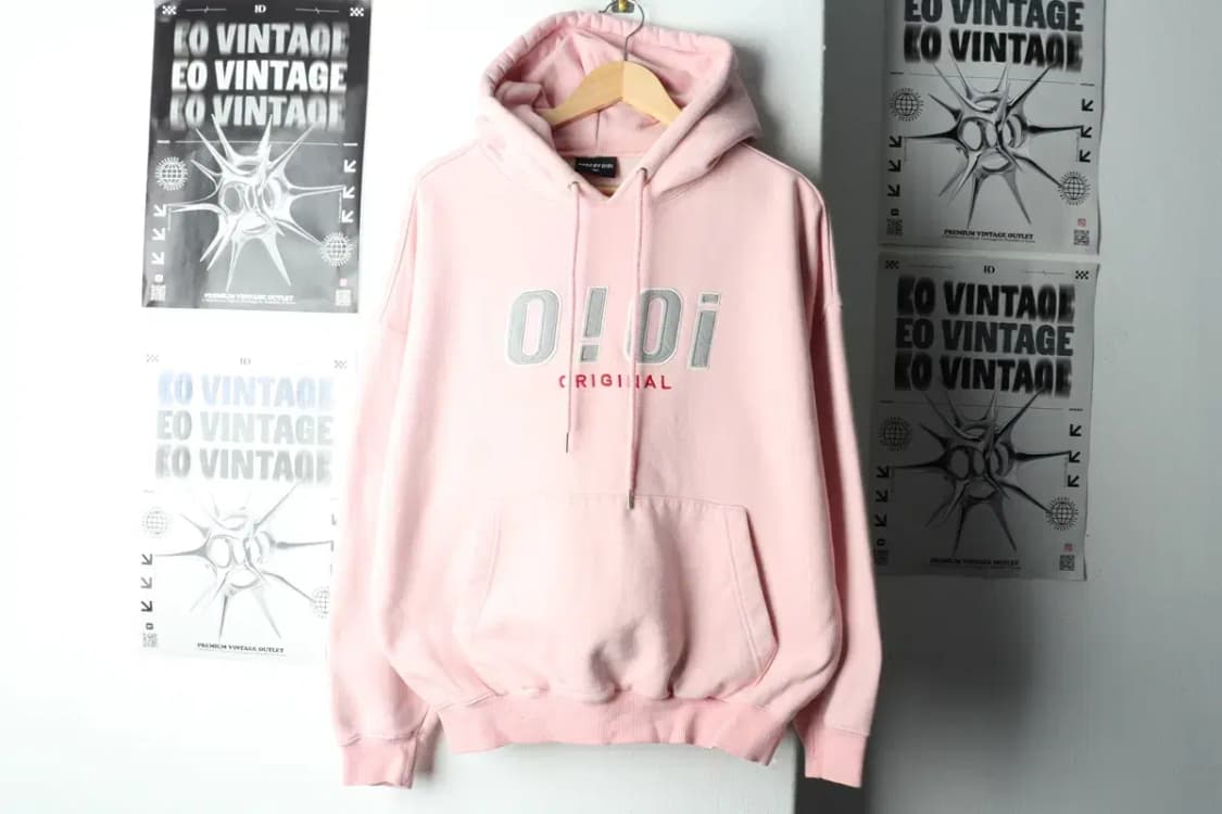 W(M) 오아이오아이 후드티셔츠 딸기우유 기모 키치 핑크-165A2 상품이미지2