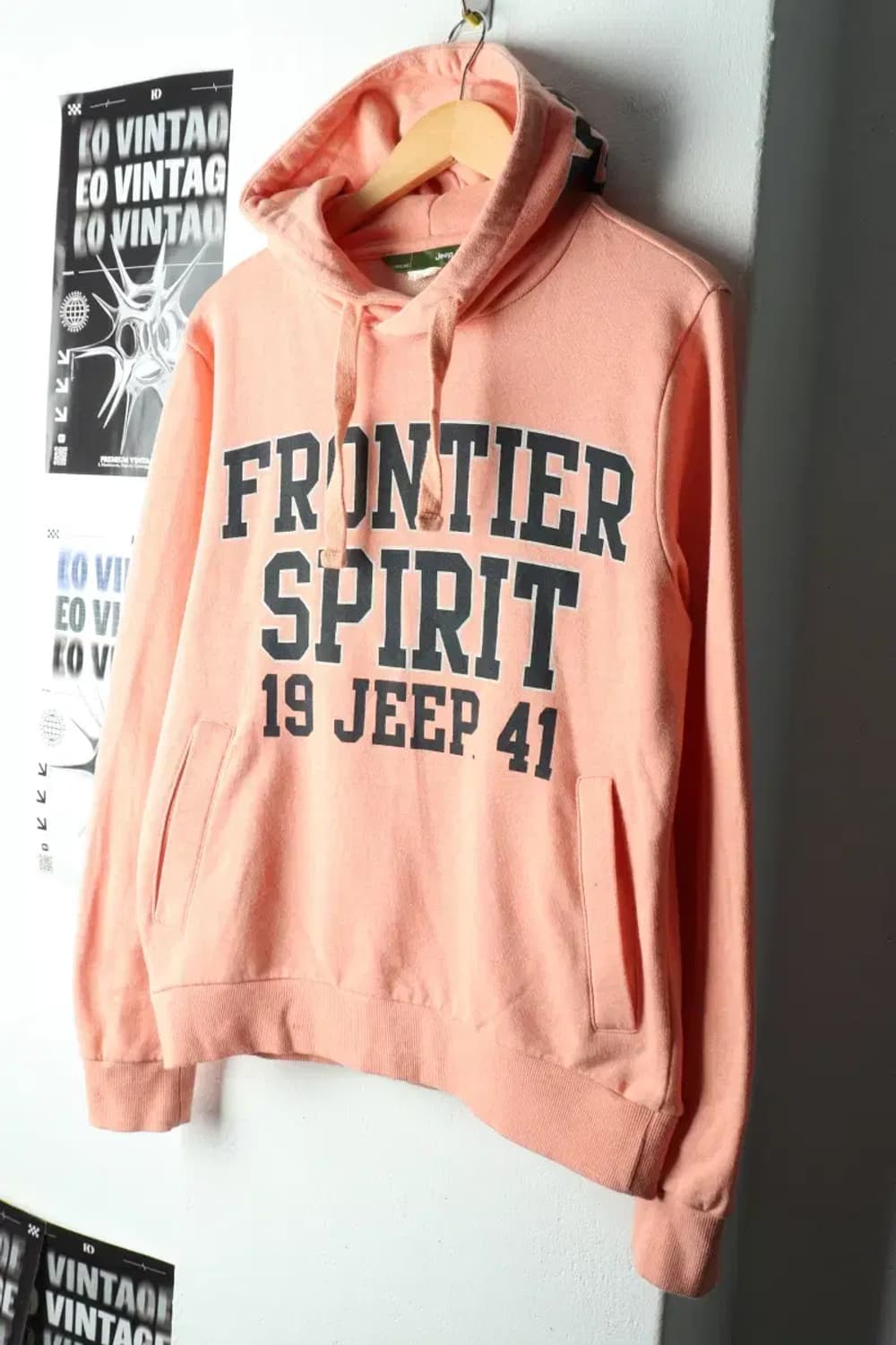 (L) 지프 후드티셔츠 주황 올드스쿨-165A7 상품이미지1