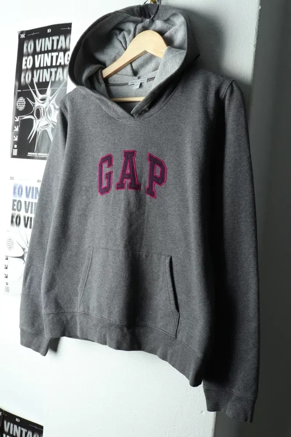 W(L) 갭 후드티셔츠 그레이 기모 Y2K 희귀 매물-165A8 상품이미지1