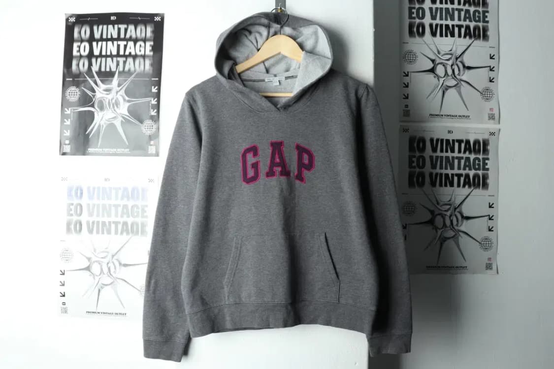 W(L) 갭 후드티셔츠 그레이 기모 Y2K 희귀 매물-165A8 상품이미지2