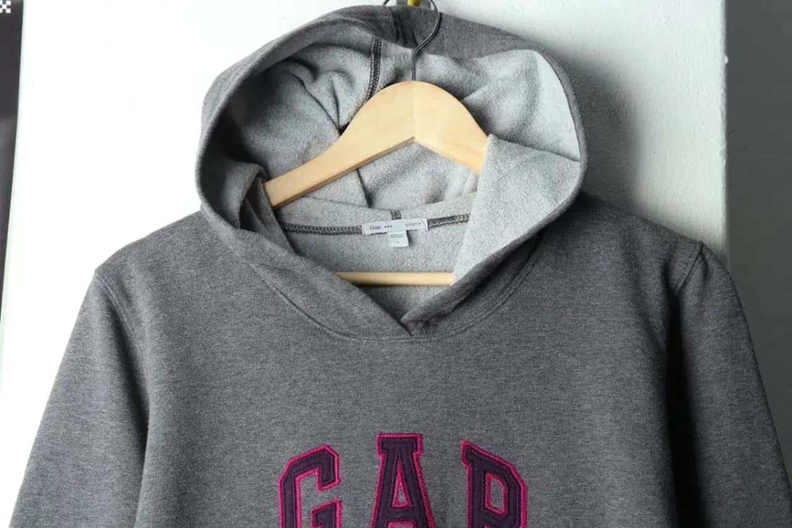 W(L) 갭 후드티셔츠 그레이 기모 Y2K 희귀 매물-165A8 상품이미지3
