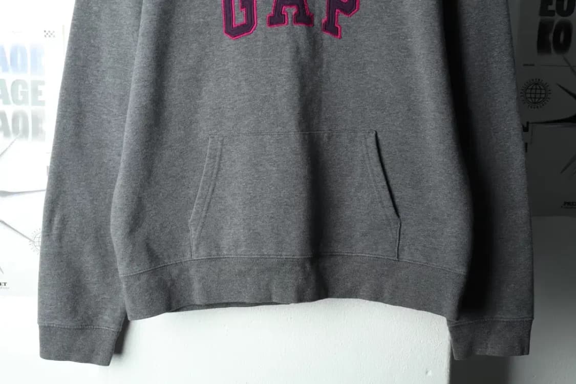 W(L) 갭 후드티셔츠 그레이 기모 Y2K 희귀 매물-165A8 상품이미지4