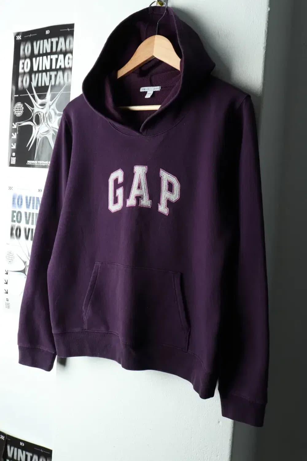 W(L) 갭 후드티셔츠 퍼플 기모 Y2K 희귀 매물-165A9 상품이미지1