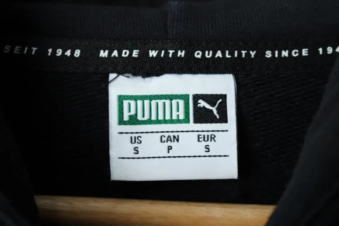 (S-M) 퓨마 후드티셔츠 빅로고 블랙 올드스쿨-165AA 상품이미지7