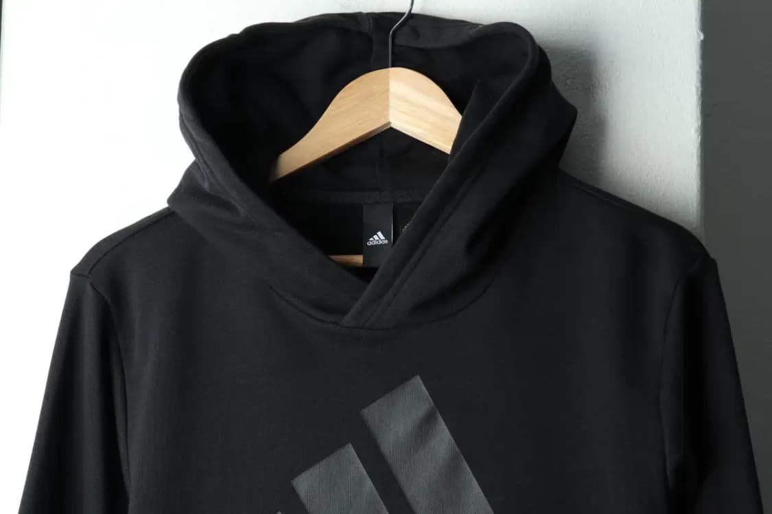 (M-L) 아디다스 후드티셔츠 빅로고 블랙 올드스쿨-165AB 상품이미지3