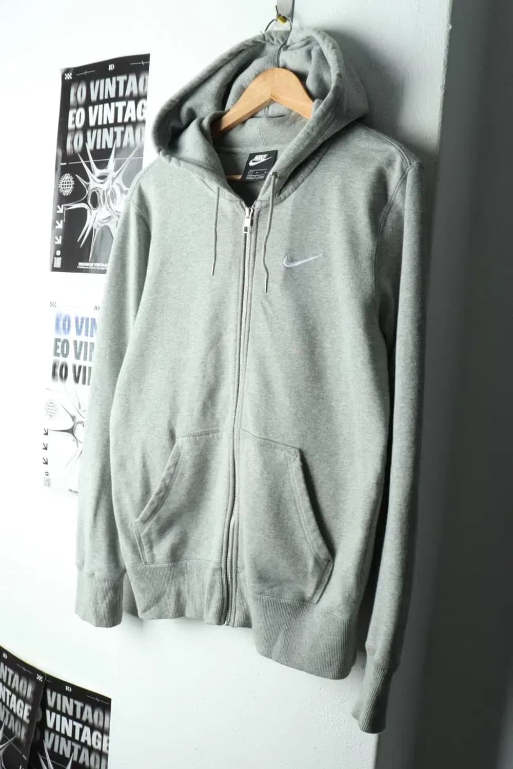 (M-L) 나이키 후드집업 그레이 올드스쿨-165AD 상품이미지1