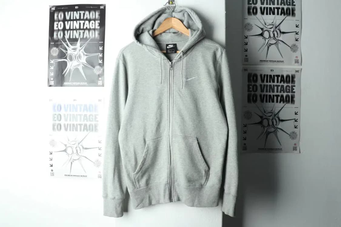 (M-L) 나이키 후드집업 그레이 올드스쿨-165AD 상품이미지2