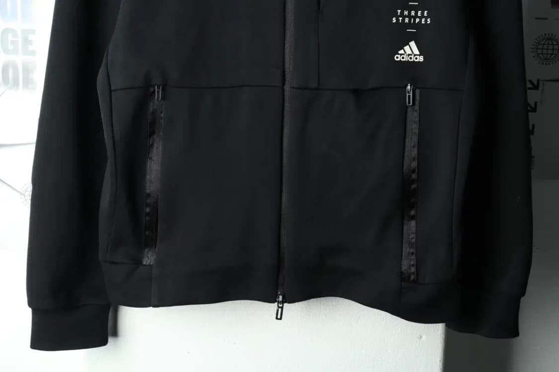 (M) 아디다스 후드집업 블랙 폴리 올드스쿨-165AF 상품이미지4