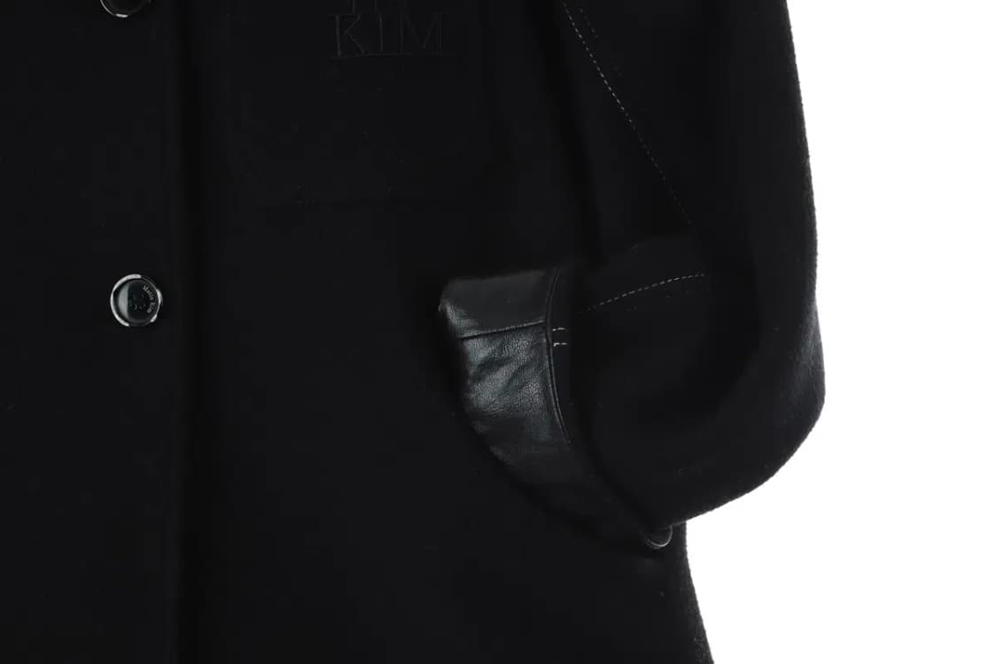 W(F) 마뗑킴 코트자켓 울카켓 숏 가죽배색 희귀-16624 상품이미지7