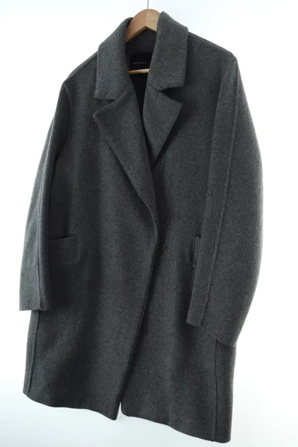 W(M-L) 쉬스미스 코트자켓 롱 차콜 울 노멀 트렌디-16625 상품이미지1