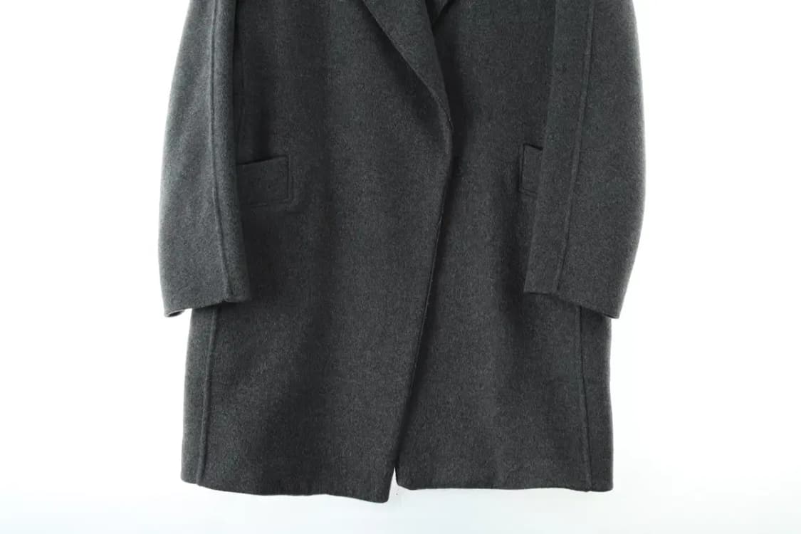 W(M-L) 쉬스미스 코트자켓 롱 차콜 울 노멀 트렌디-16625 상품이미지4