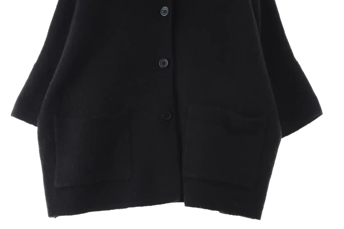 W(L-XL) 타하리 니트 앞포켓 블랙 따뜻 희귀-16632 상품이미지4