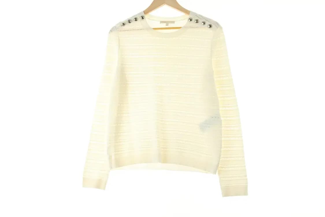 W(M-L) 마쥬 니트 아이보리 희귀 매물 사이드버튼-1663A 상품이미지2