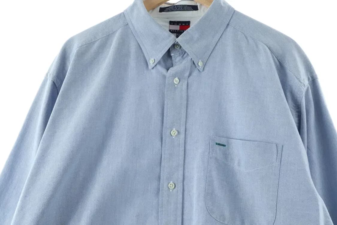 (XL-2XL) 타미힐피거 셔츠 남방 옥스포드 빅사이즈 블루-16640 상품이미지3