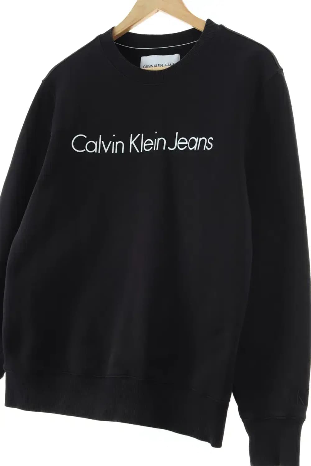 (M) 캘빈클라인 맨투맨 티셔츠 사용감 잘익음 블랙 기모-16646 상품이미지1