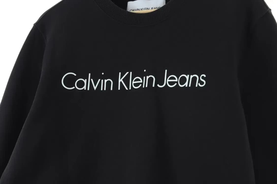 (M) 캘빈클라인 맨투맨 티셔츠 사용감 잘익음 블랙 기모-16646 상품이미지5