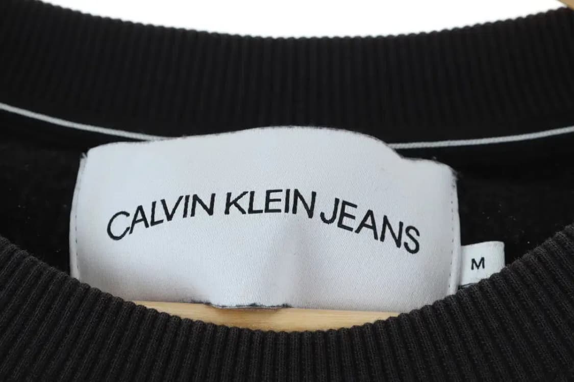 (M) 캘빈클라인 맨투맨 티셔츠 사용감 잘익음 블랙 기모-16646 상품이미지6
