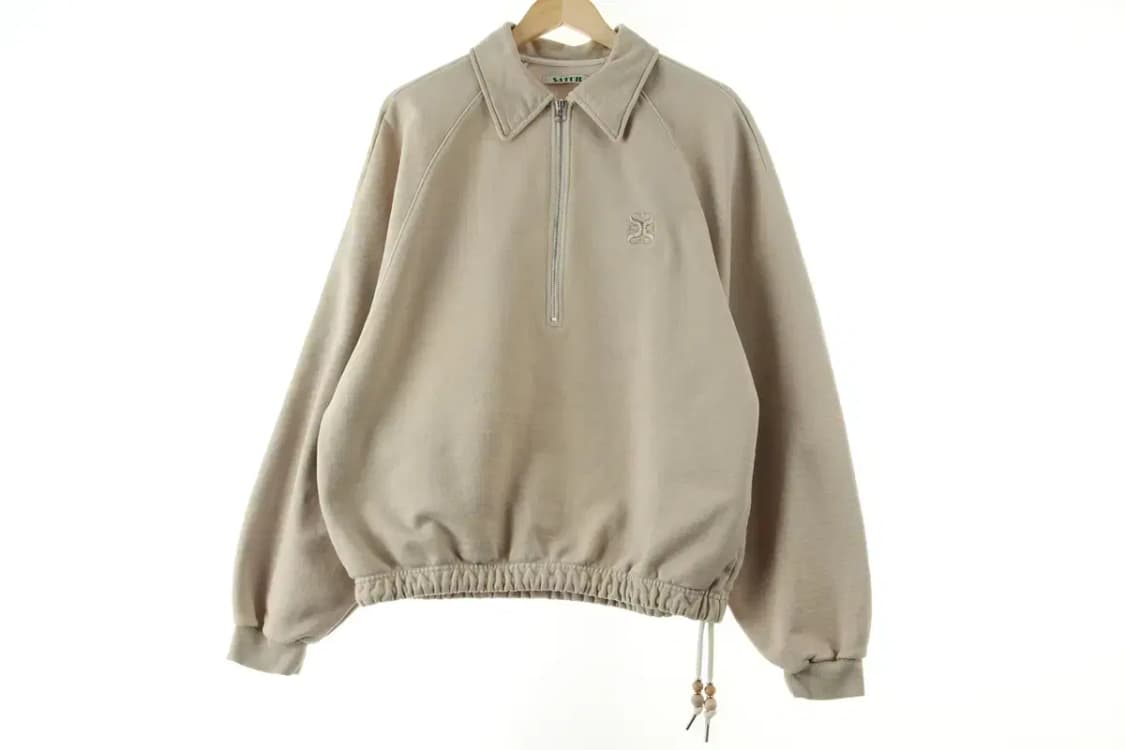 (L-XL) 새터 맨투맨 티셔츠 풀오버 반집업 아노락-16647 상품이미지2