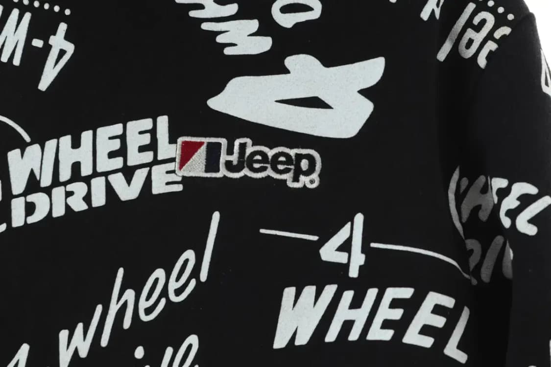 (L) 지프 후드티셔츠 프린팅 엠보 스트릿 블랙-16648 상품이미지6