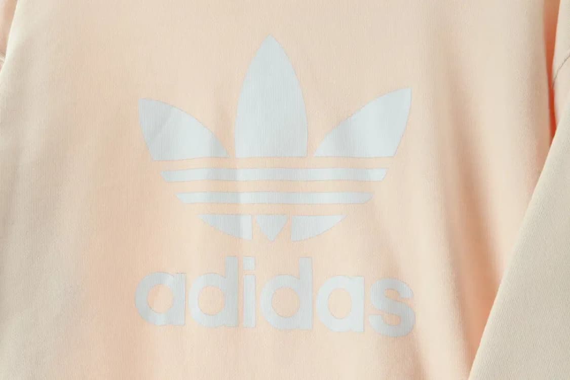 W(S-M) 아디다스 후드티셔츠 아이보리 빅로고 불꽃 점얼룩-1664A 상품이미지9