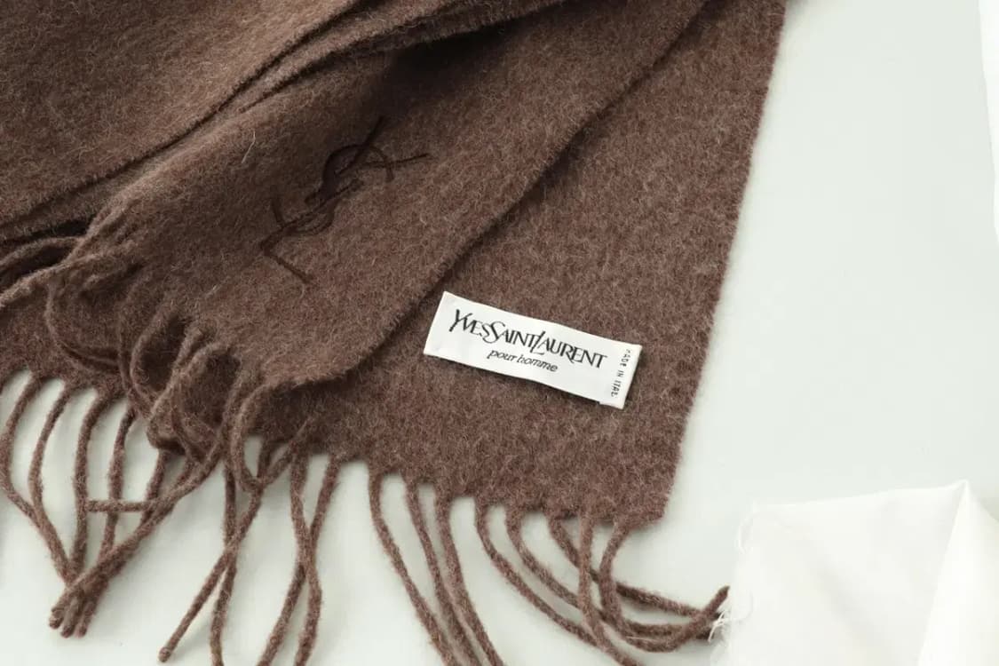 (F) 입생로랑 목도리 머플러 브라운 울 보들 따뜻-2682 상품이미지3