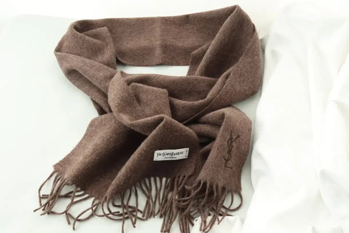 (F) 입생로랑 목도리 머플러 브라운 울 보들 따뜻-2682 상품이미지4