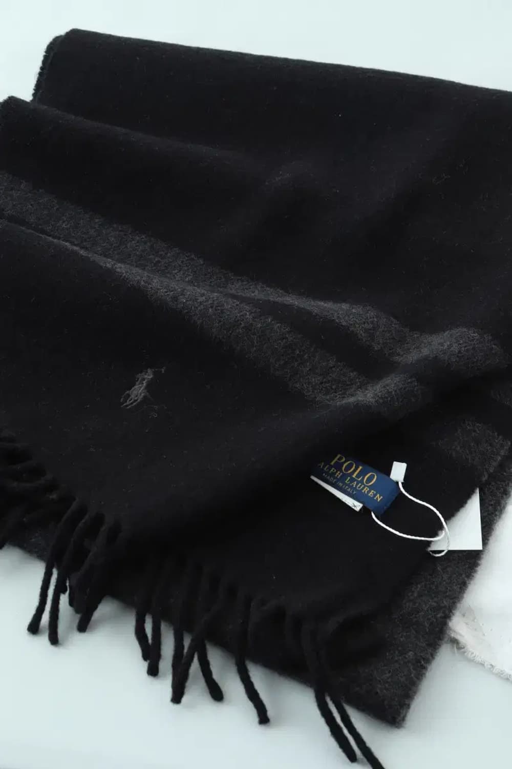 (F) 폴로 랄프로렌 목도리 머플러 블랙 아메카지 울 보들-2683 상품이미지1