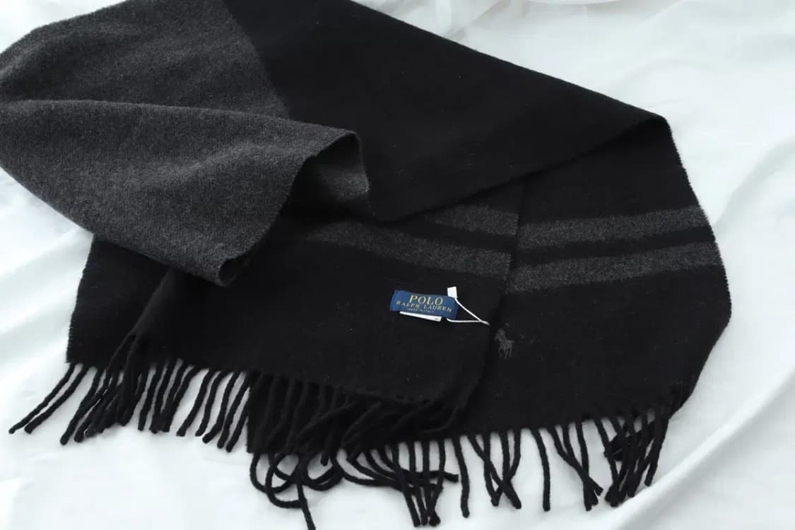 (F) 폴로 랄프로렌 목도리 머플러 블랙 아메카지 울 보들-2683 상품이미지7