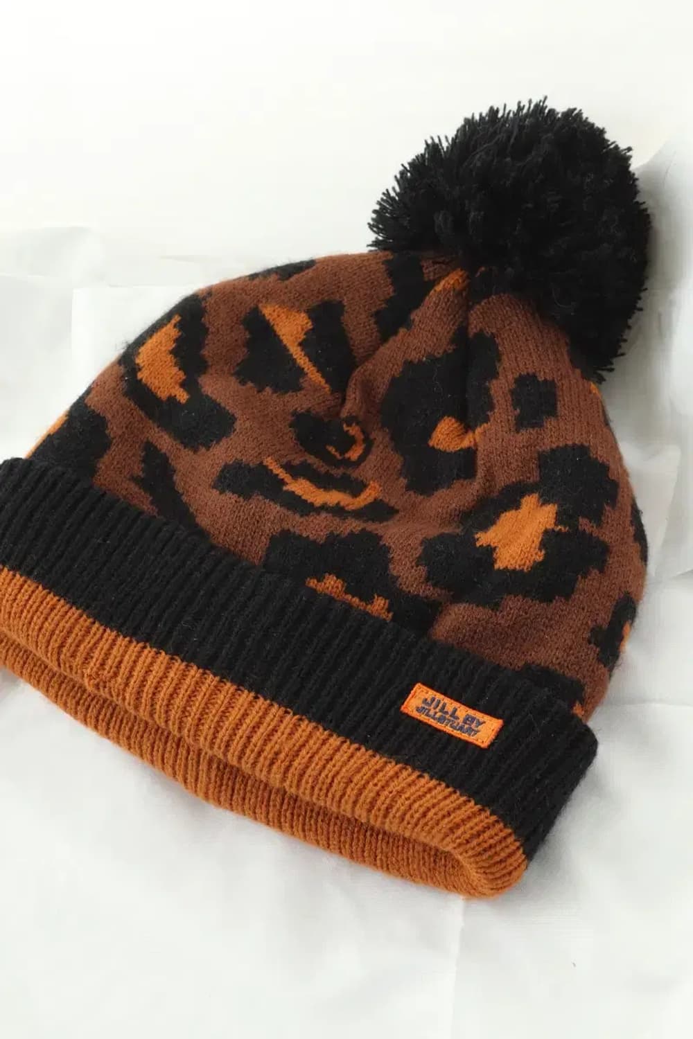 (F) 질스튜어트 모자 Y2K 방울 니트 두툼 레오파드 희귀-268C 상품이미지1