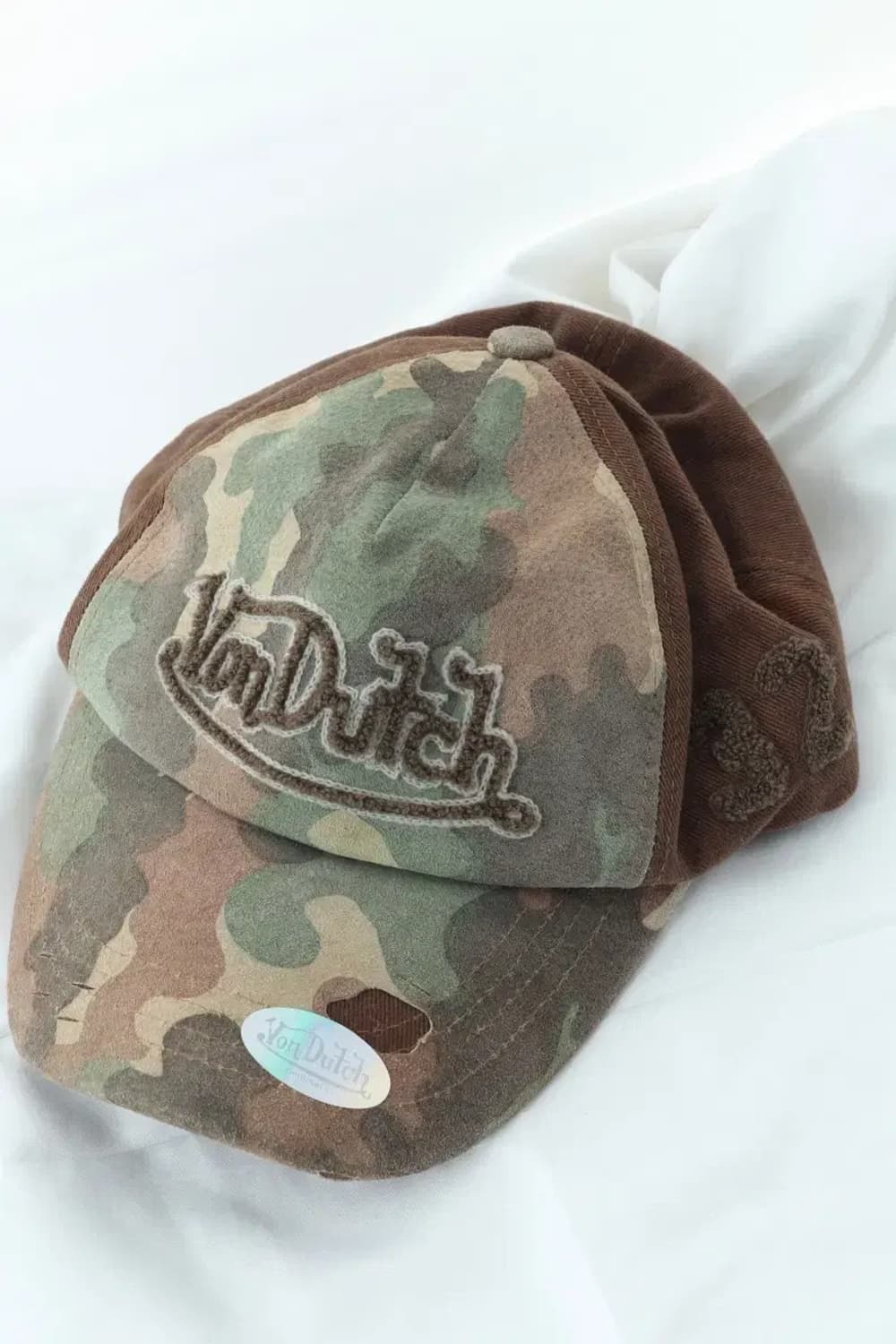 (F) 본더치 모자 Y2K 울 모직 카모플라쥬 희귀 매물-2697 상품이미지1