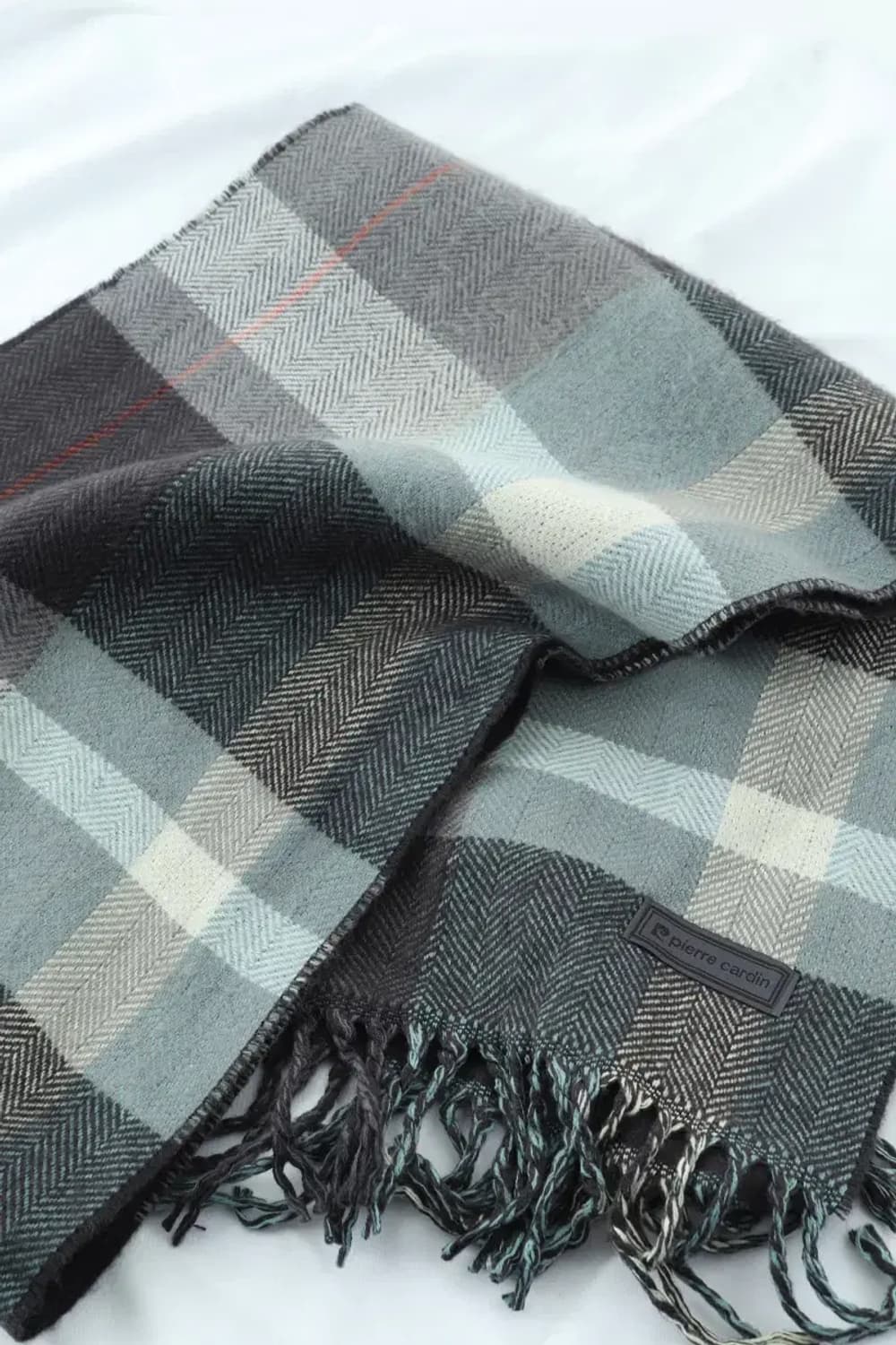 (F) 피에르가르뎅 목도리 머플러 체크 울 고급 따뜻-2666 상품이미지1