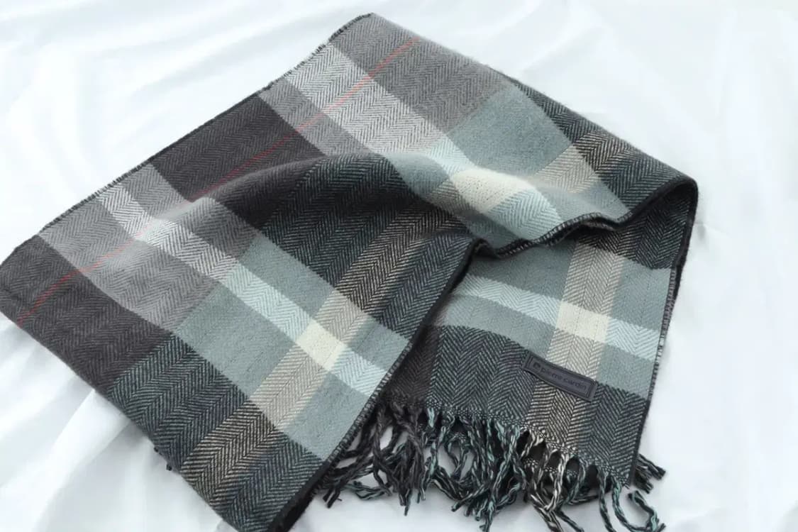 (F) 피에르가르뎅 목도리 머플러 체크 울 고급 따뜻-2666 상품이미지2