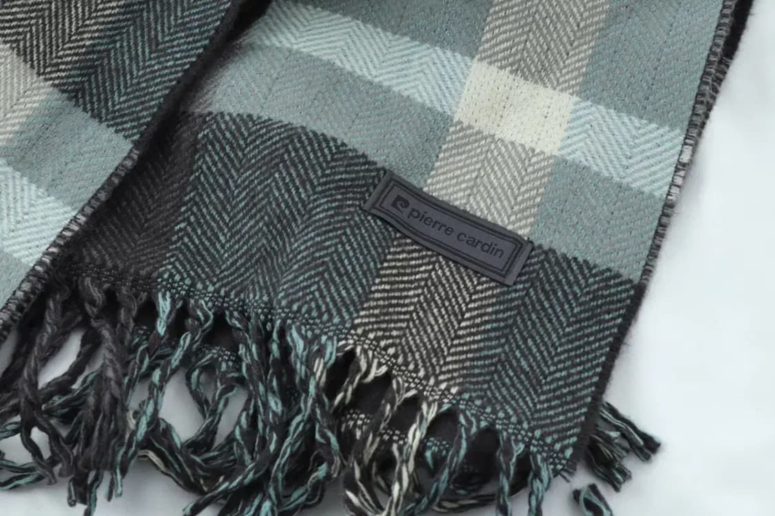 (F) 피에르가르뎅 목도리 머플러 체크 울 고급 따뜻-2666 상품이미지5