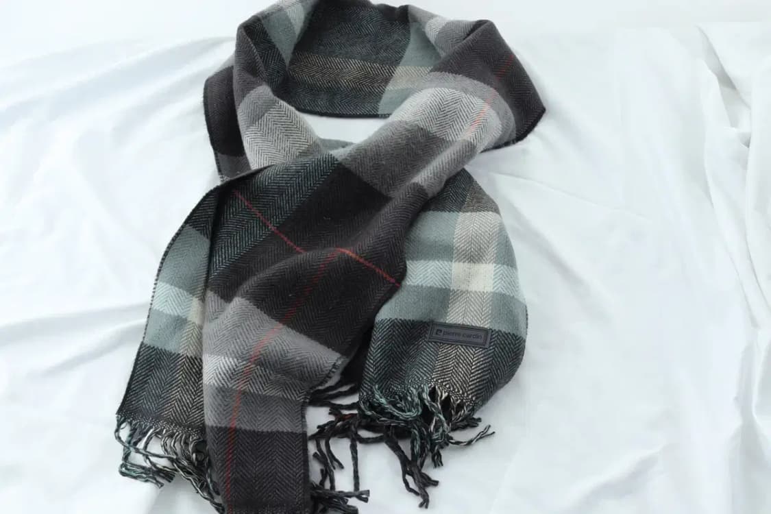 (F) 피에르가르뎅 목도리 머플러 체크 울 고급 따뜻-2666 상품이미지6