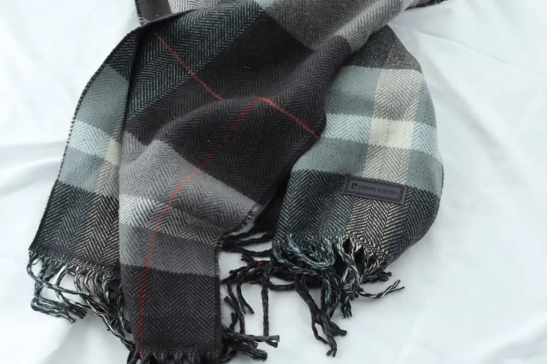 (F) 피에르가르뎅 목도리 머플러 체크 울 고급 따뜻-2666 상품이미지8