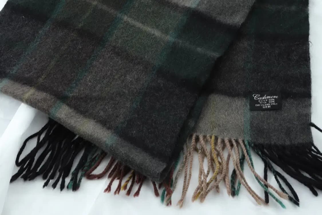 (F) 브랜드빈티지 목도리 머플러 캐시미어 일본 체크-2668 상품이미지3