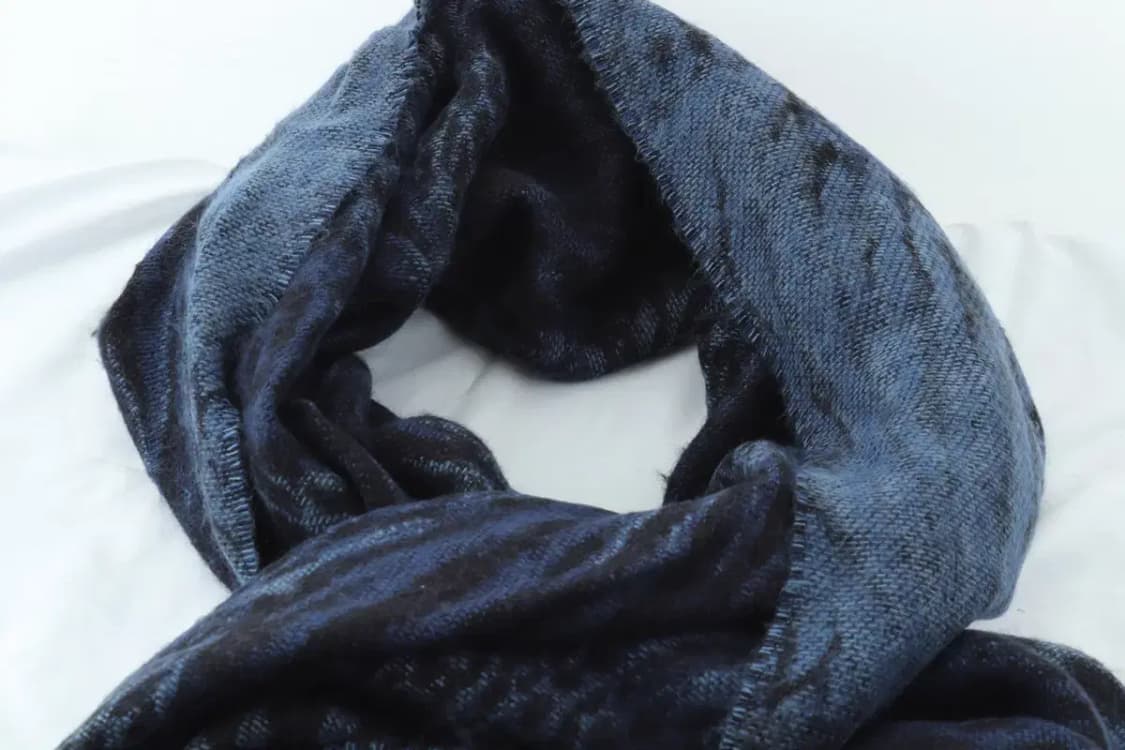 (F) 브랜드빈티지 목도리 머플러 레오파드 블루 롱 숄-266A 상품이미지6