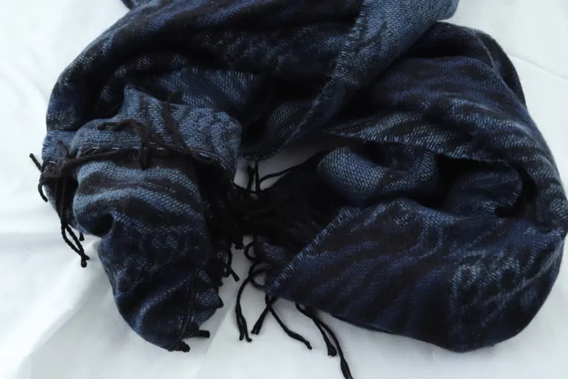 (F) 브랜드빈티지 목도리 머플러 레오파드 블루 롱 숄-266A 상품이미지7