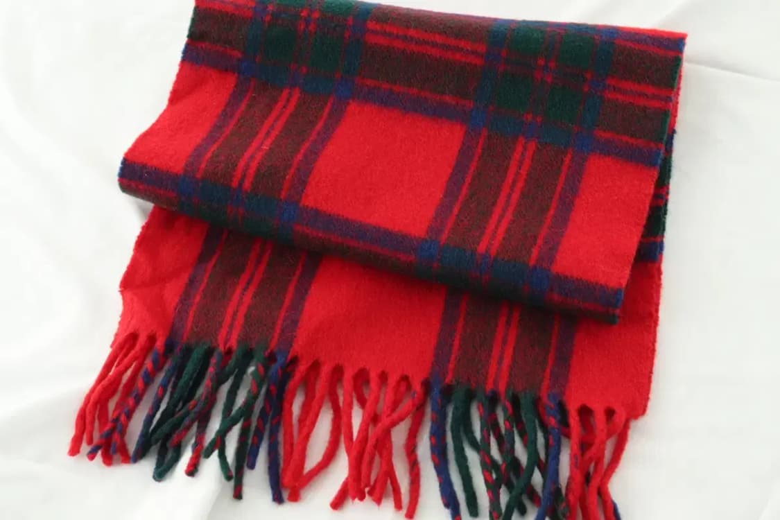 (F) 브랜드빈티지 목도리 머플러 크리스마스 타탄체크 울-266D 상품이미지2