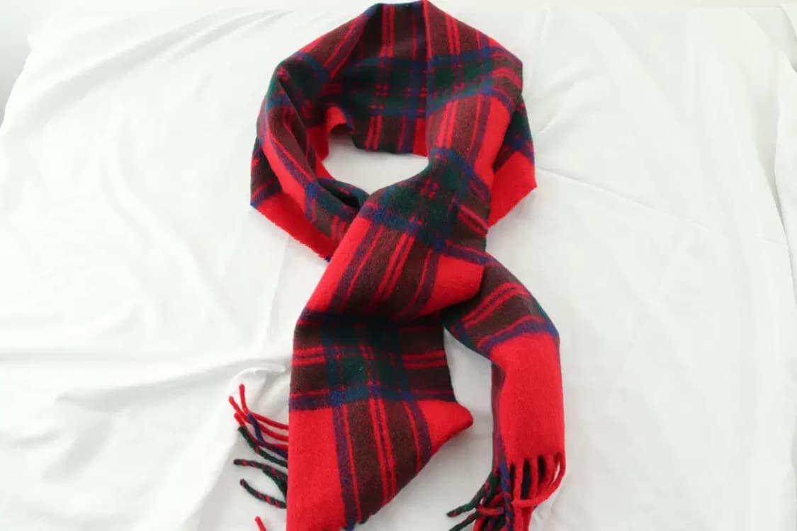 (F) 브랜드빈티지 목도리 머플러 크리스마스 타탄체크 울-266D 상품이미지3
