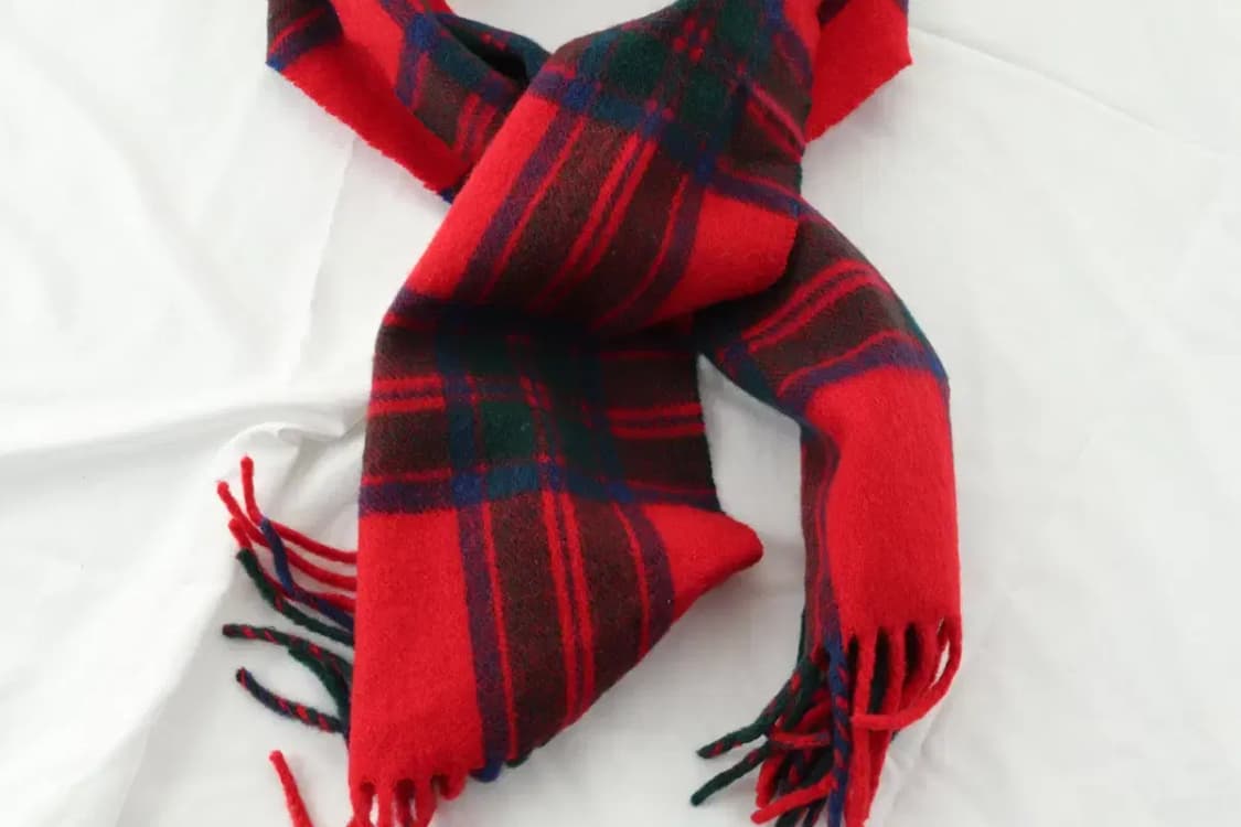 (F) 브랜드빈티지 목도리 머플러 크리스마스 타탄체크 울-266D 상품이미지5