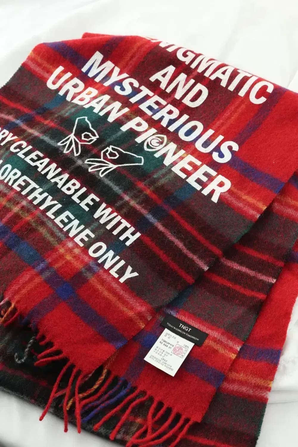 (F) 목도리 머플러 크리스마스 타탄체크 희귀-2672 상품이미지1