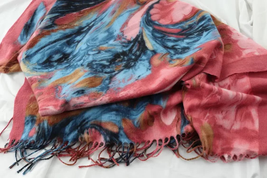 (F) 브랜드빈티지 목도리 머플러 숄 케이프 유화 솜사탕-2673 상품이미지3