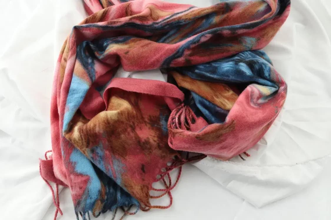 (F) 브랜드빈티지 목도리 머플러 숄 케이프 유화 솜사탕-2673 상품이미지6