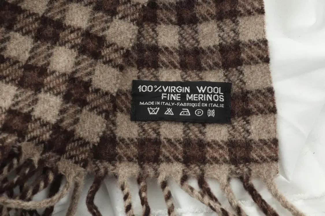 (F) 브랜드빈티지 목도리 머플러 이태리원단 고급 체크 베이지-2677 상품이미지3